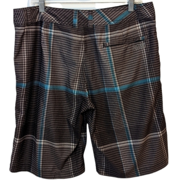 O’NEILL grey plaid hybrid shorts sz 34 - Picture 2 of 7